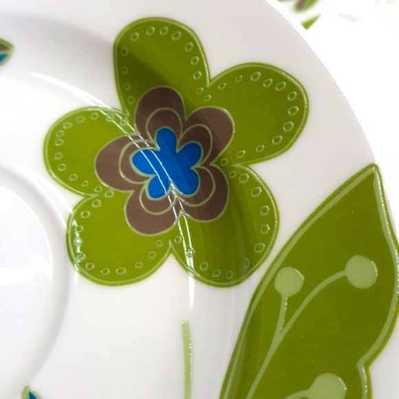 Pair Teacup Saucer AQUA GARDEN, Set of 2 - Picture 8 of 12